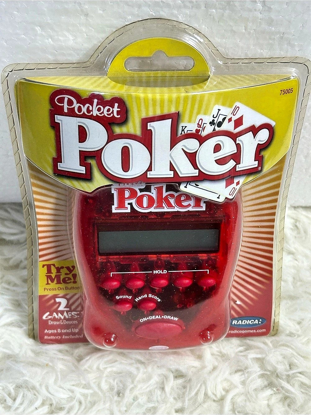 Radica Pocket Poker Electronic Handheld Game NWT